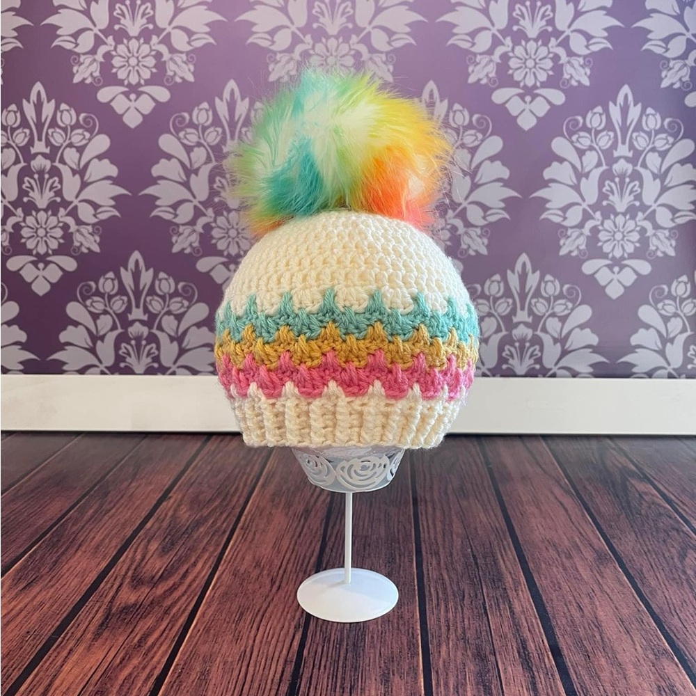 Crochet Colorful Winter Hat